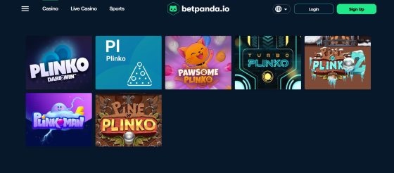 BetPanda - one of the best plinko gambling sites in the US