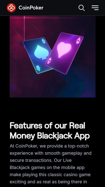 coinpoker blackjack app