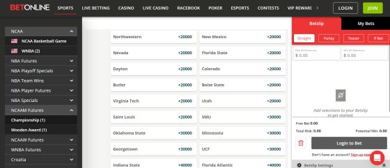 start betting at BetOnline