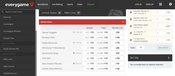 Everygame - one of the most trusted Alaska online sportsbooks