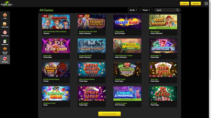 Raging Bull Casino Games - NY online casino
