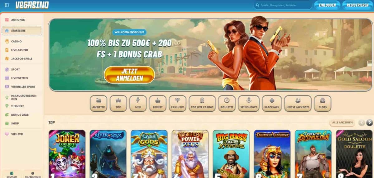 Vegasino Casino ohne Oasis