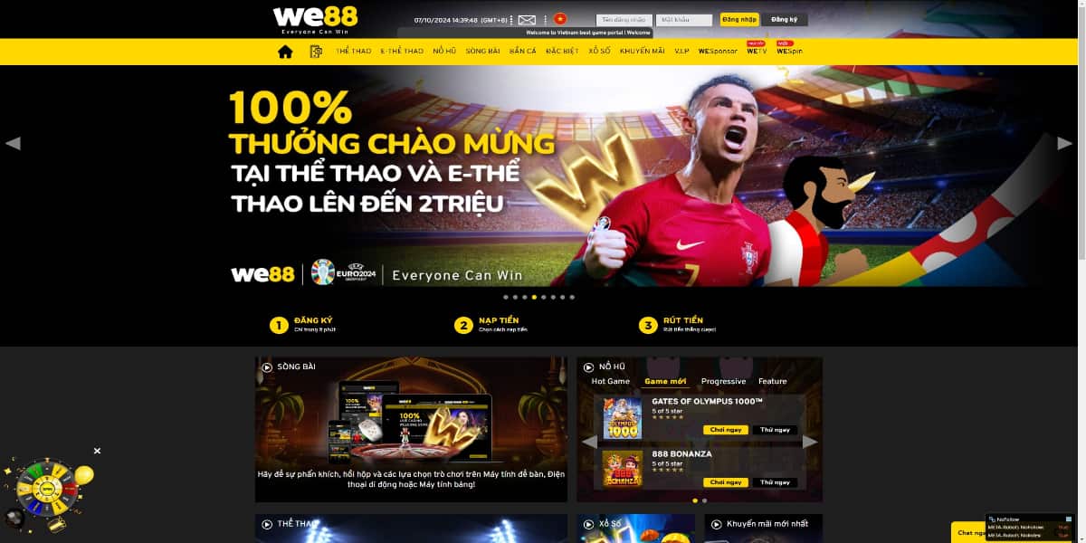 We88 - Tham gia cá độ nhận ngay 100K tiền cược miễn phí