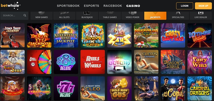 online casinos - betwhale games libaray