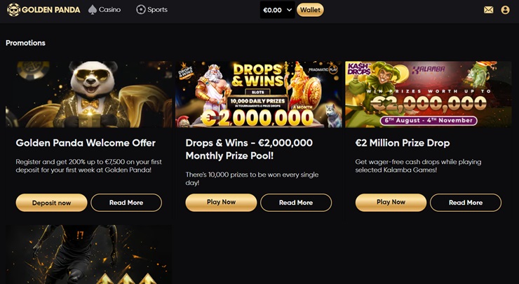 Golden Panda Casino Promotie