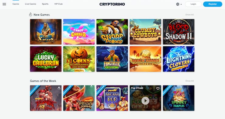 Cryptorino - trusted crypto slots website