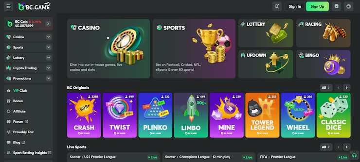 BC.Game - trusted Metamask casino site