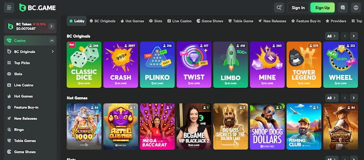 offshore casinos - bc.game library