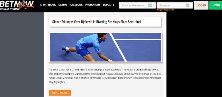 BetNow Tennis Betting