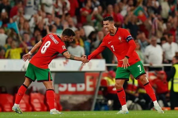 Bruno Fernandes and Cristiano Ronaldo