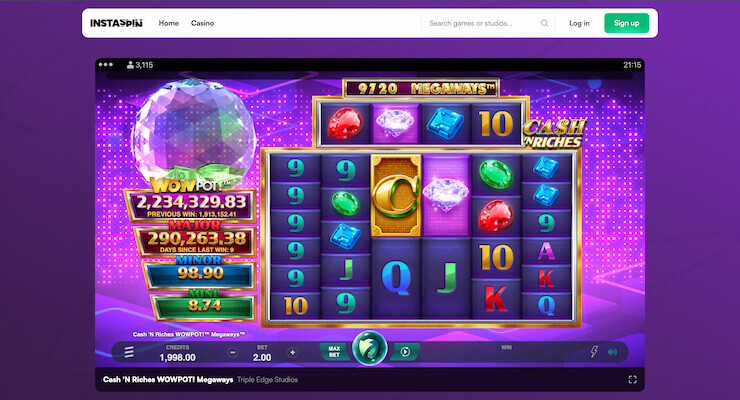 Play Cash n Riches WOWPOT! Megaways for a chance to win $100,000s in jackpots.