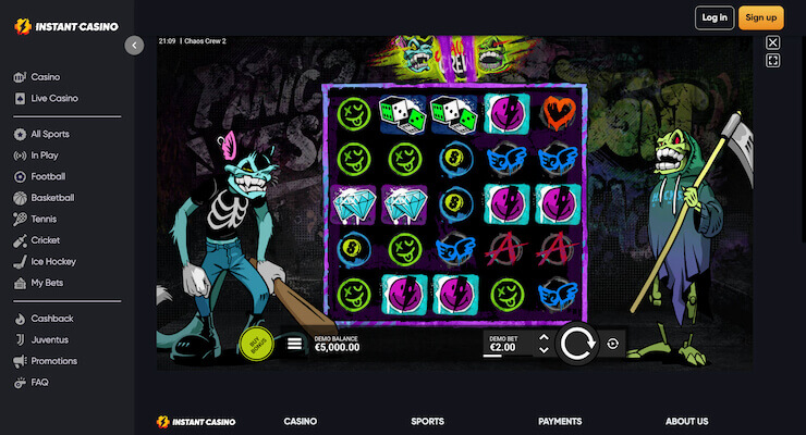 Chaos Crew 2 is a highly volatile pokie, loved by NZ gamblers.