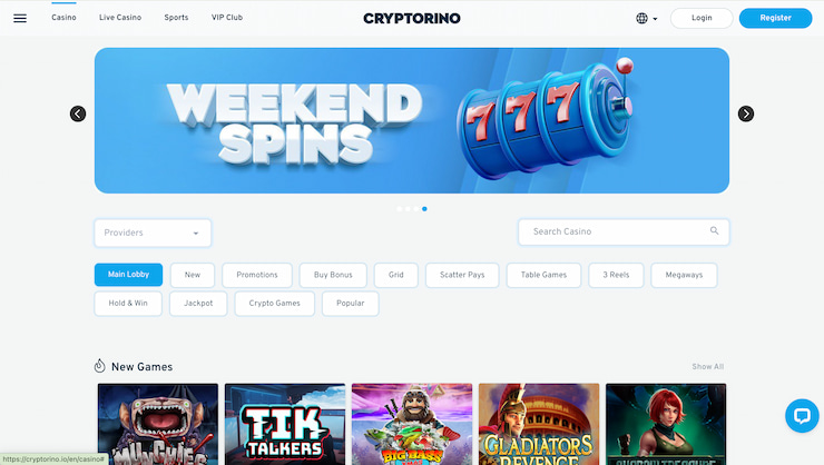 Cryptorino - Reliable fast payout online casino in Australia