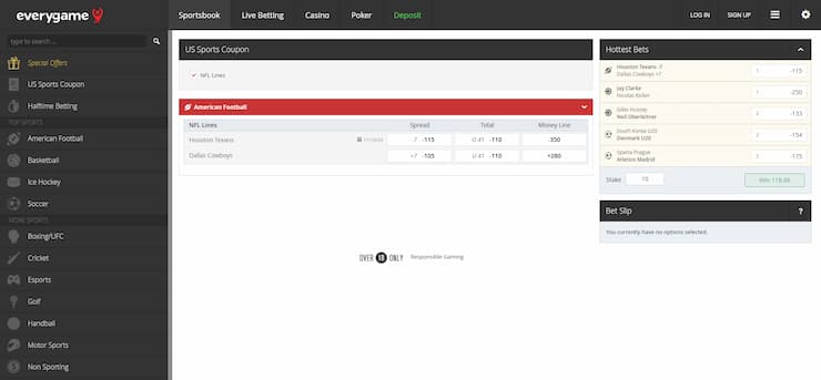 Everygame - reliable MS sports betting platform