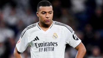 Real Madrid Forward Kylian Mbappe Looking on