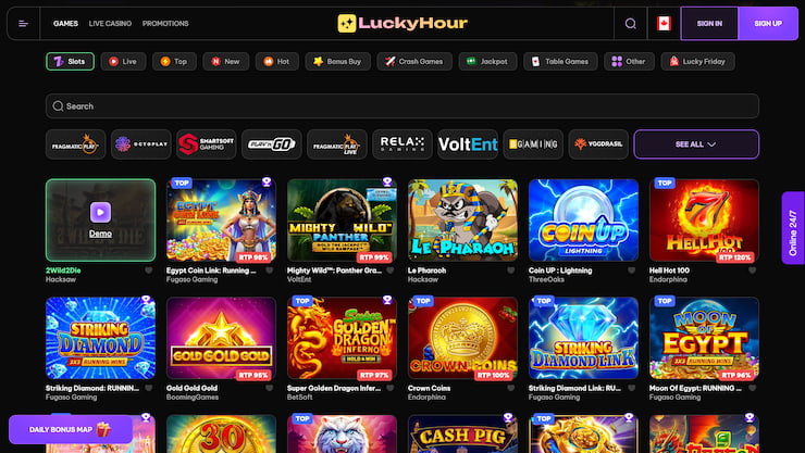 LuckyHour Homepage