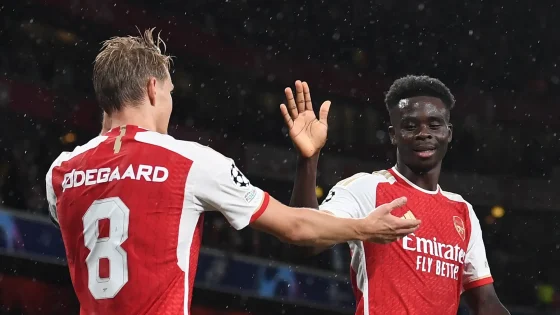 Martin Odegaard and Bukayo Saka Arsenal