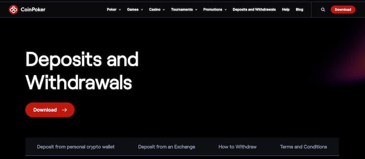 Coinpoker - how to make a deposit 