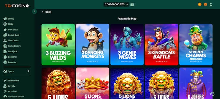 TG.Casino - one of the best online casinos accepting Paysafe deposits