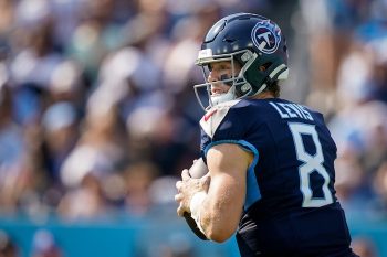 Tennessee Titans quarterback Will Levis looks to pass against the Indianapolis Colts