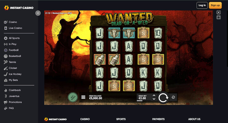 Wanted Dead or a Wild is an exciting, high RTP online pokie.