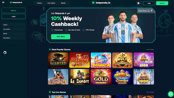 BetPanda - one of the best crypto casino sites for Canadian players