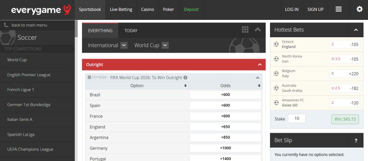 Everygame - one of the most reliable AZ online sportsbooks