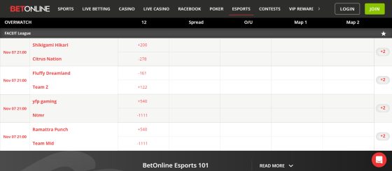 BetOnline - the best site for Overwatch betting