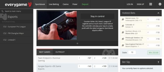 Everygame - one of the most trusted Rocket League betting sites