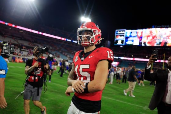 Georgia Bulldogs quarterback Carson Beck.