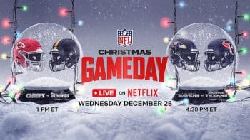 NFL helmets on the poster for Netflix.