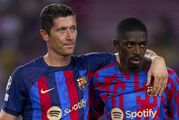 Robert Lewandowski and Ousmane Dembele