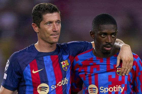 Robert Lewandowski and Ousmane Dembele