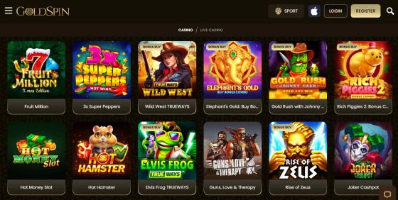 safe online casinos goldspin casino