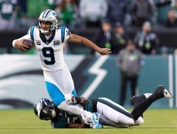 nfl bryce young tackled by eagles (2)