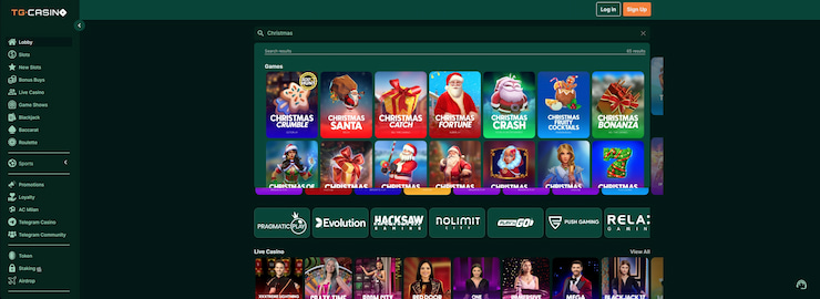 best online casino nz tgcasino christmas themed games