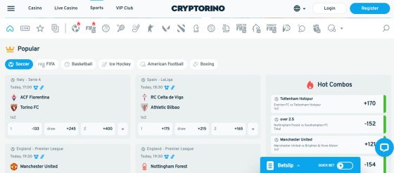 Cryptorino - safe and trusted anonymous online sportsbook
