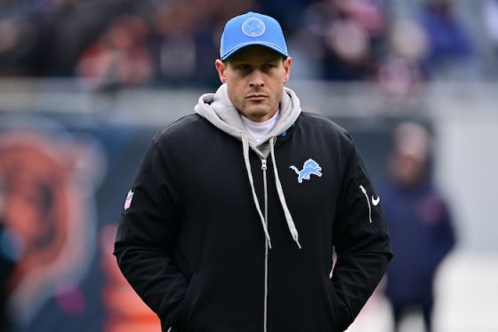 Detroit Lions offensive coordinator Ben Johnson on the field.