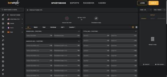 BetWhale - one of the most trusted Super Bowl betting sites