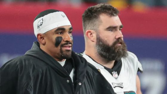 Jason Kelce Jalen Hurts Photo