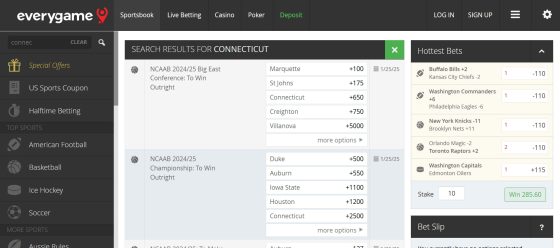 Everygame - top rated online sportsbook in New Hampshire