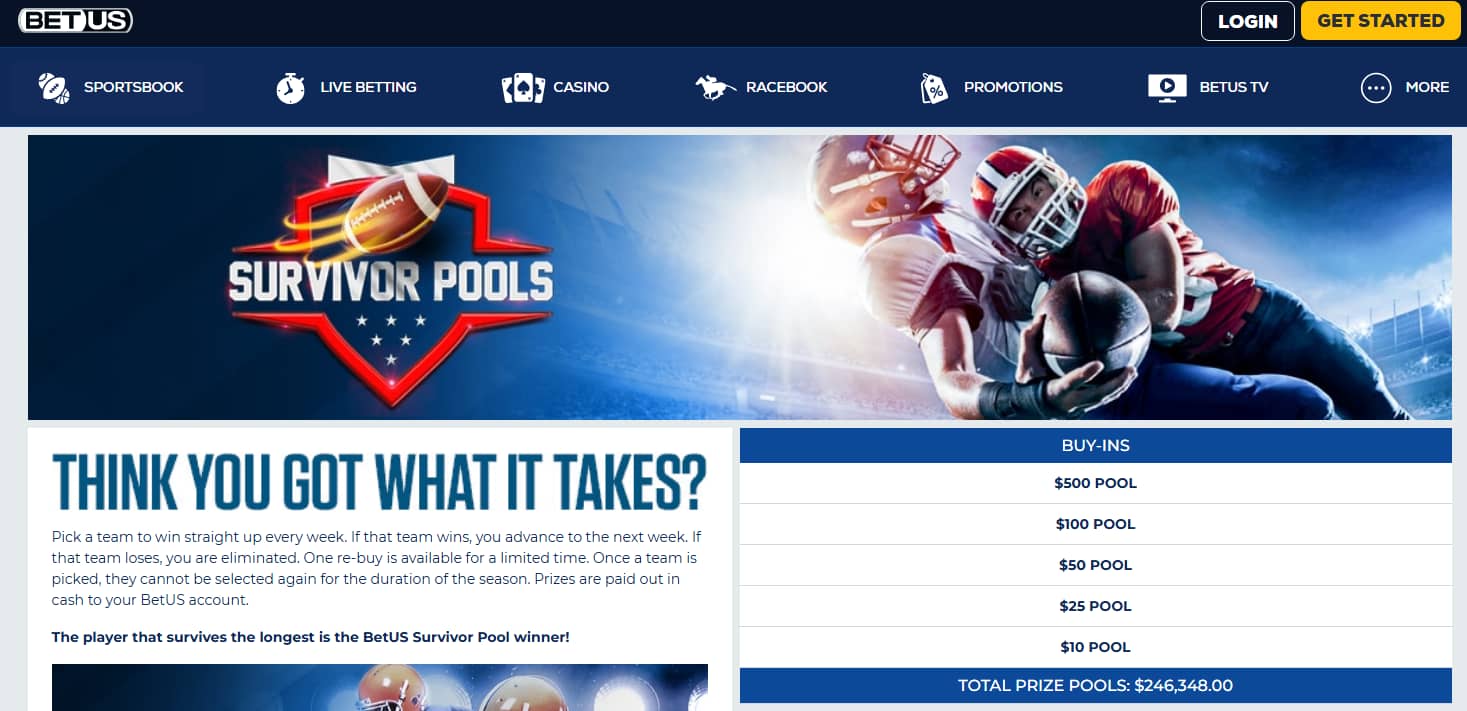 BetUS survivor pool