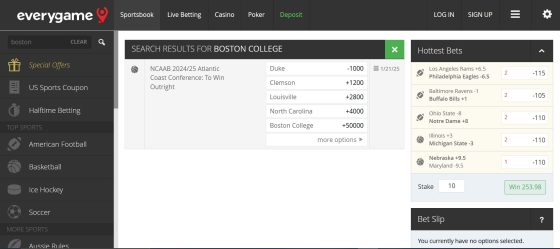 Everygame - top rated Rhode Island sports betting site