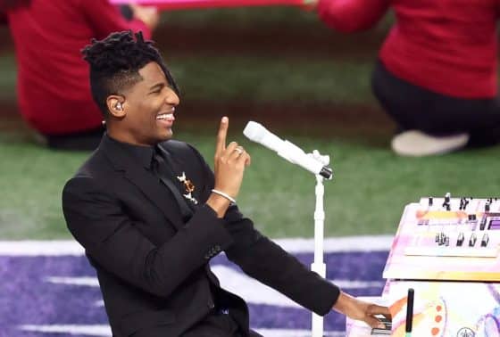 How long was the Super Bowl national anthem?