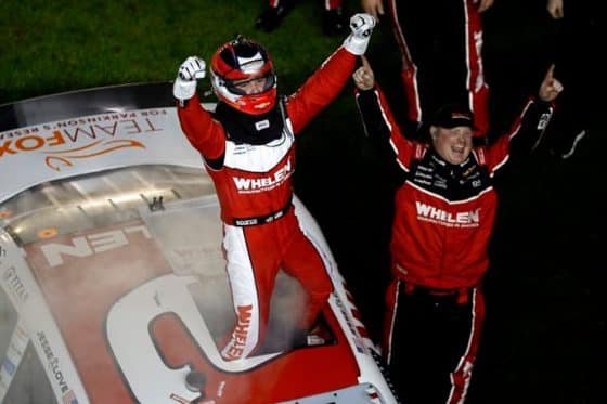 Xfinity jesse love celebrates at daytona (1)