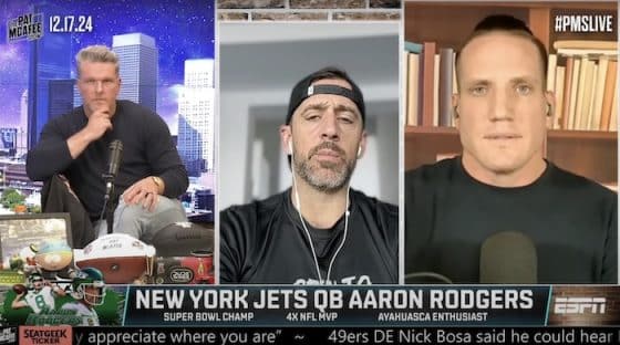 Aaron Rodgers on The Pat McAfee Show.