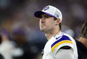 Daniel Jones stares on the sideline.