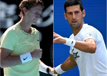 Sebastian Korda and Novak Djokovic