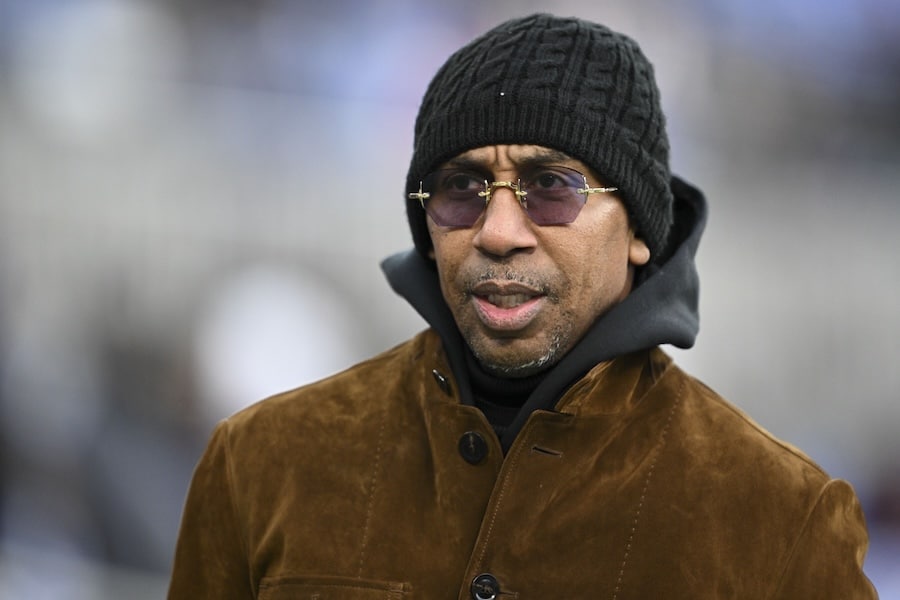 Stephen A. Smith stares.