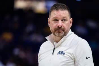 Chris Beard stands and stares.